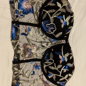 Floral strapless bra NWT